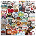 Lot de 50 stickers de Las Vegas Nevada pour décorer valises et gourdes de voyage - Thème de Las Vegas (UU286)
