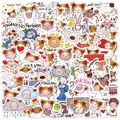 Lot de 60 autocollants de fille dessin animé pour décoration étanche de coque de téléphone - Série de Filles de Dessin Animé Populaires