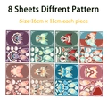 Set di 8 adesivi a farfalla impermeabili per scrapbooking e decorazioni creative fai-da-te - Predefinito 8 fogli/sacchetto