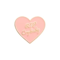 Pin de esmalte corazón rosa con grabado dorado RIP Crybaby y borde metálico - RIP Crybaby (QHXZ2181)