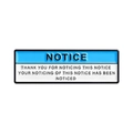 Lustiger rechteckiger Emaille-Anstecker mit blauem Notice-Header und Humor-Zitat - Kreativer Hinweis Tafel Stil (QHXZ5256)