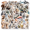 50-piece set of realistic watercolor animal stickers for laptop and bottle decoration - Watercolor Animal Series (PMS078)