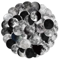 Lot de 50 autocollants phases de la lune ronds pour décoration de journal et agenda - Style Phase de Lune