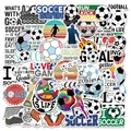 Lot de 50 autocollants de football imperméables avec athlètes et motifs de sport - Football Type 1 (GT066)