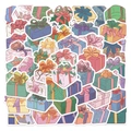 50 adesivi impermeabili con scatole regalo colorate per decorare laptop e scrapbooking - Serie Scatole Regalo Colorate (PMS081)