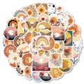 50er-Set Boho-Sticker mit Sonne, Mond und botanischen Motiven zur Dekoration von Koffern - Sonne Und Tiere/Pflanzen (PMS057)