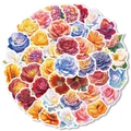 55 Aquarell Blumenaufkleber mit Rosen und Sonnenblumen für Laptop-Dekoration - Blumenserie (PMS152)