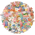 100pcs cute Korean cartoon bear and animal waterproof stickers for scrapbooking and bottles - Cream Bear Cartoon Graffiti Sticker Collection