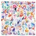 100 adesivi animali marini acquerello per decorazione laptop frigo e valigie - Serie Animali Marini (100 Pezzi)
