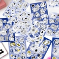 Waterproof cartoon cat and dog sticker set for planners and phone cases decoration - Daily Cute Friends (SJS175)