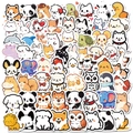 Set di 100 graziosi adesivi di animali kawaii impermeabili per laptop e skateboard - 100 Pezzi/Confezione