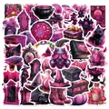 50 Vintage-Gothic-Stickersets in Dunkelviolett und Pink für Laptops und Skateboards - Gothic Dark Aufkleber-Set (OPQ109)