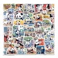 Lot de 50 autocollants panda imperméables pour décorer bagages et motos avec style - Série Quotidienne Panda