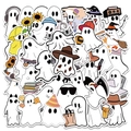 50pcs cute cartoon ghost stickers set for laptop and luggage waterproof vinyl decals - Ghost Sticker Set (OPQ135)