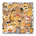 Set of 50 waterproof cartoon potato stickers for laptops, skateboards, and helmets decor - Cartoon Potato Stickers