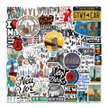 50pcs New York landmarks stickers for laptops and suitcases featuring Statue of Liberty - NYC Landmarks Set (UU126)