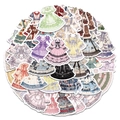 50 Stück wasserdichte Lolita-Kleid-Aufkleber für DIY-Journale und Laptop-Dekoration - 50 Stück Lolita-Serie