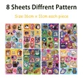 Set of 8 funny cat stickers for DIY scrapbooking and laptop decoration in 16x11cm size - Funny Cat Style