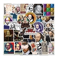50 wasserfeste William Shakespeare Sticker für Laptops und Koffer Set - Literarischer Shakespeare Thema Set