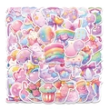 Set di 50 adesivi kawaii impermeabili con dolci, dessert, torte e animali carini - Set di Adesivi Caramelle e Dolci