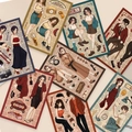 Adesivi originali in stile vintage Hong Kong con ragazze retrò ed elementi culturali - Stile Personaggio Vintage Hong Kong
