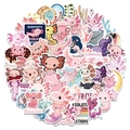 Packung mit 50 süßen rosa Axolotl Aufklebern für Koffer und Laptops mit lustigen Cartoons - Süßer Axolotl Stil 2 (FE073)