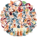 50 pieces of cute cartoon fox waterproof stickers for luggage and water bottles decoration - Cartoon Fox Series