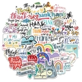 50 Stück sortierte dekorative Dankeschön Aufkleber für Geschenkverpackungen und Scrapbooking - Sammlung Von 50 Danke-Aufklebern (FE220)