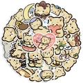 Set of 40 cute cartoon brown bear stickers with various lifestyle scenes for DIY decor - Cartoon Bear