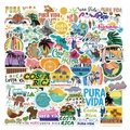 Set di 50 adesivi da viaggio in Costa Rica con tema Pura Vida e grafiche tropicali - Stile Vacanza Costa Rica