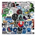 50pcs waterproof hacker graffiti stickers for laptop luggage and skateboard decor - Hacker Tech Theme Sticker Set