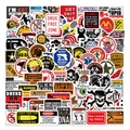 Lot de 98 autocollants PVC étanches pour casques de chantier, valises et DIY - Style d'Avertissement Industriel Mixte
