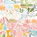 Set of 49 cartoon Hawaii style waterproof stickers with cute animal and flower designs - 49 Sheets Per Pack (WES076)