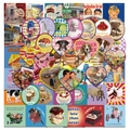50 Stück Retro-Cartoon-Aufkleber für Laptop und Koffer im Vintage-Ästhetik-Stil - Amerikanisch Vintage (TT081)