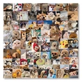Set of 100 cute cat and dog stickers in funny costumes for phone cases and luggage decoration - 100 Pcs/Pack