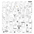 Set mit 50 quadratischen Quittungsaufklebern und PVC-Etiketten für Geschenkverpackungen - Kreative Quittung (50 Blatt pro Packung)