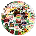 Set of 50 Juneteenth 1865 graffiti stickers in Pan-African colors for laptop decoration - Juneteenth Theme (TT138)