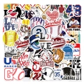 Set di 52 adesivi creativi per baseball con decalcomanie in PVC per gli skateboard - Tema Baseball Creativo