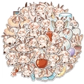 Lot de 40 autocollants de mites mignons pour décorer ordinateurs et gourdes - Série de Dessins Animés de Mites (40 Feuilles)