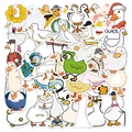 50pcs cute cartoon duck stickers for laptop and hydroflask with diverse funny animal outfits - Cartoon Duck Series (TT207)