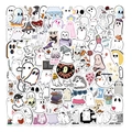 Collection of 100 cute ghost doodle stickers for Halloween luggage and phone decor - Ghost Series / Pack of 100