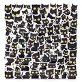 Set of 100 cute cartoon black cat stickers with big yellow eyes for laptops and journals - Black Cat Scrapbook Stickers