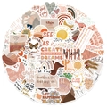 Close-up of waterproof BOHO style PVC stickers featuring inspirational quotes and art - Boho Style (TT152)