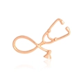 Kreative Stethoskop-Anstecknadel aus Legierung in elegantem Roségold-Finish für Ärzte - Roségold (xz537)