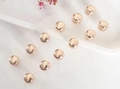 Vue détaillée de 12 clips magnétiques en or rose pour foulards et broches sur fond blanc - Or Rose (xz4600)