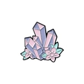 Épingle en émail mignonne avec cristaux roses et fleurs pour vêtements et sacs à dos - Grappe de Fleurs en Cristal (xz4031)