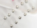 Épingles à hijab magnétiques sphériques argentées et clips d'écharpe pour femmes - Argent Brillant (XZ4598)