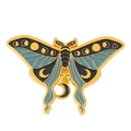 Blue Green Moon Phase Pendant Moth Style (xz5863)