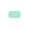 Creative sky blue enamel stamp brooch with golden Dream text for backpacks and clothing - Blue Dream Stars Style (XZ4114)