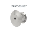 Set di 10 chiusure a farfalla in metallo argento per spille e distintivi - Stile Argento (BRPJ032)